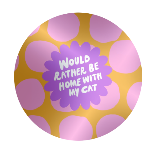 Rather Be Home - Circle Sticker by The Paper Tail
