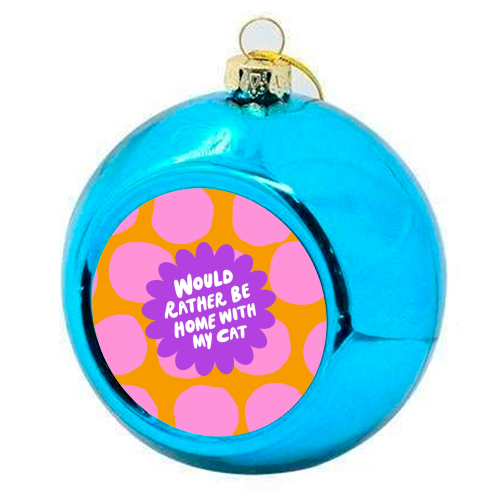 Rather Be Home - colourful christmas bauble by The Paper Tail