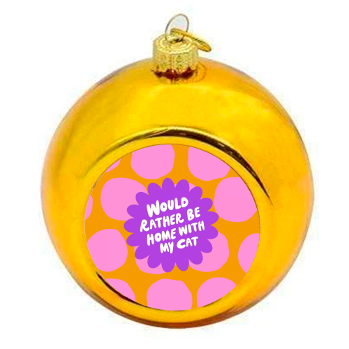 Rather Be Home - colourful christmas bauble by The Paper Tail