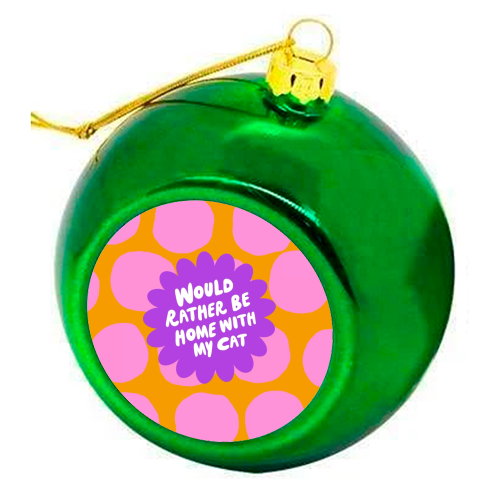 Rather Be Home - colourful christmas bauble by The Paper Tail