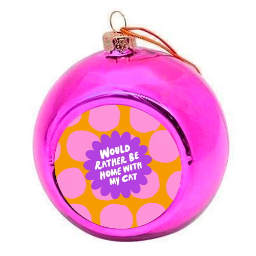 Rather Be Home - colourful christmas bauble by The Paper Tail