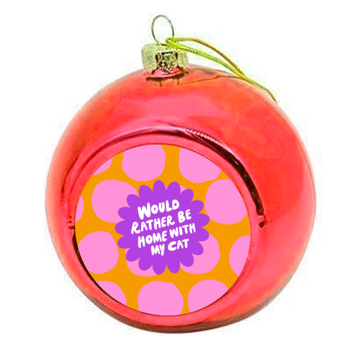 Rather Be Home - colourful christmas bauble by The Paper Tail