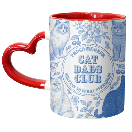 Cat Dads Club - unique mug by Lilly Rose