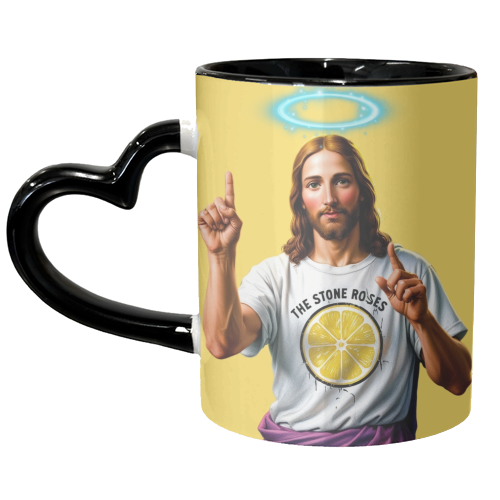 The Stone Roses. Yellow - unique mug by Faith Mercer