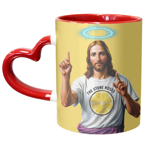 The Stone Roses. Yellow - unique mug by Faith Mercer
