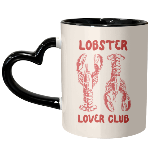 Lobster Lover Club – Fun Seafood Illustration - unique mug by EZbie