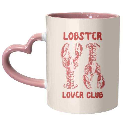 Lobster Lover Club – Fun Seafood Illustration - unique mug by EZbie