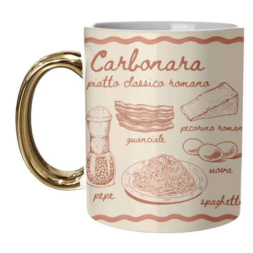Carbonara - unique mug by Ms Doodle