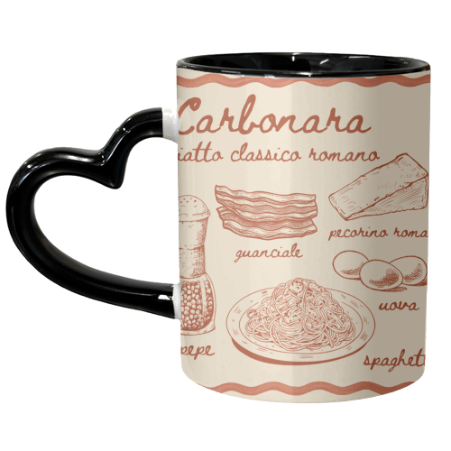 Carbonara - unique mug by Ms Doodle