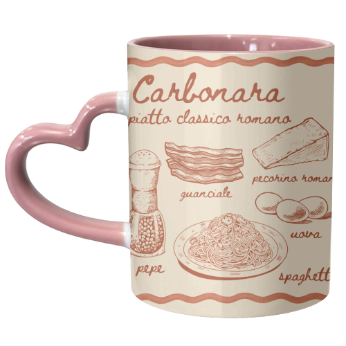 Carbonara - unique mug by Ms Doodle