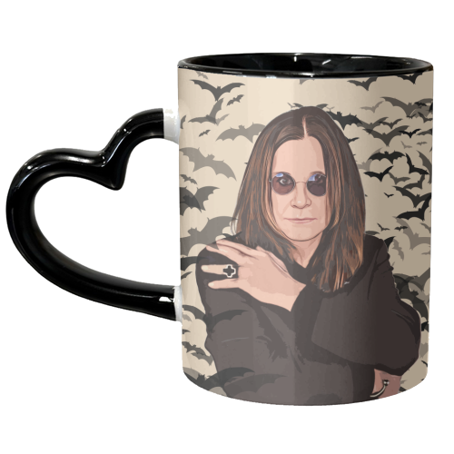 Ozzy & Bats - unique mug by DOLLY WOLFE