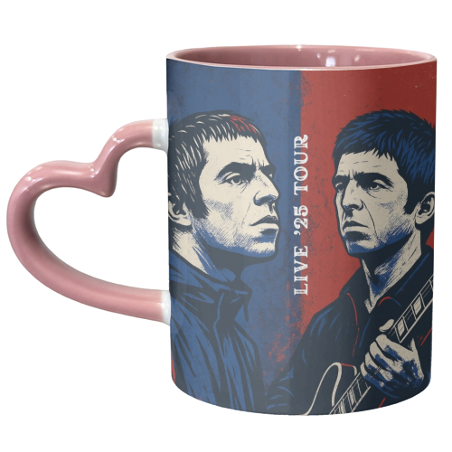 Oasis. Live 25' Reunion Tour - unique mug by Faith Mercer