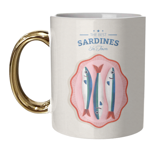 The Best Sardines - unique mug by Ania Wieclaw