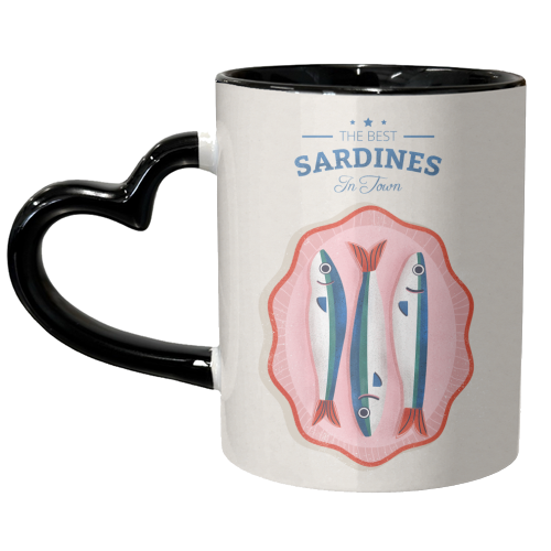 The Best Sardines - unique mug by Ania Wieclaw