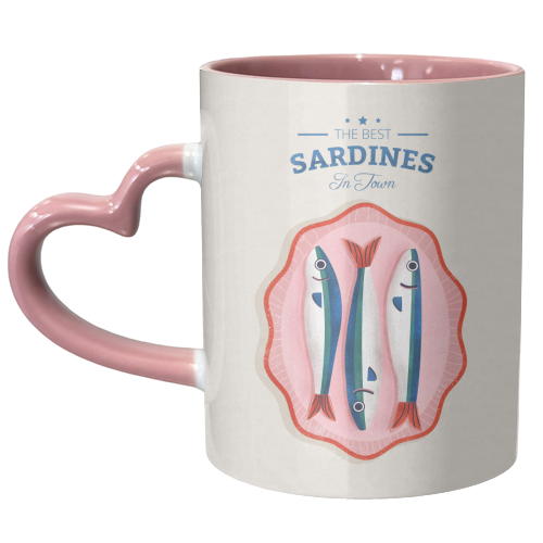 The Best Sardines - unique mug by Ania Wieclaw