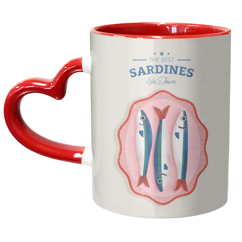 The Best Sardines - unique mug by Ania Wieclaw