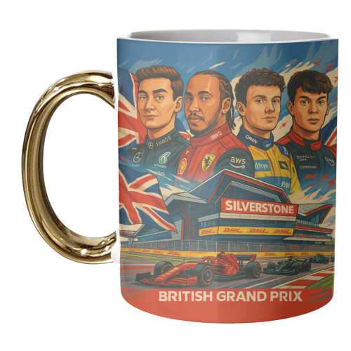 British Racing Drivers - unique mug by Ms Doodle