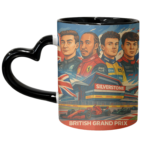 British Racing Drivers - unique mug by Ms Doodle