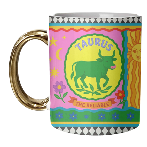 TAURUS STAR SIGN ‘THE RELIABLE' - unique mug by Wallace Elizabeth
