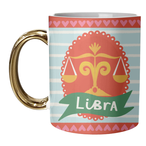 Libra Zodiac Design - unique mug by AbiGoLucky