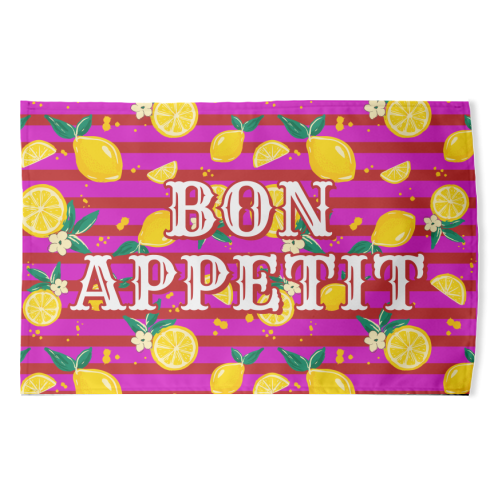 Bon Appetit - funny tea towel by Nida Designs