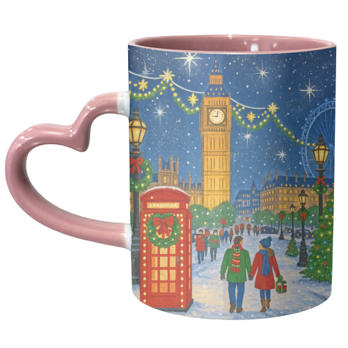 Christmas in London - unique mug by Ms Doodle