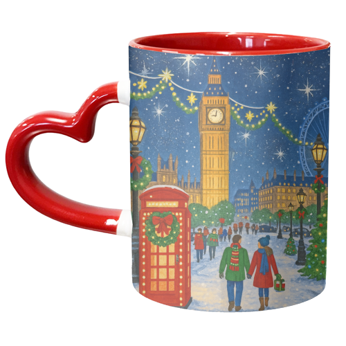 Christmas in London - unique mug by Ms Doodle