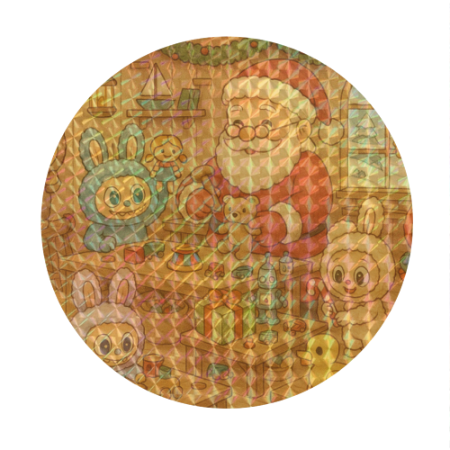 Labubu Christmas - Circle Sticker by Ms Doodle