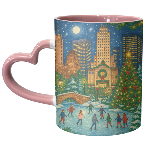 New York Christmas - unique mug by Ms Doodle