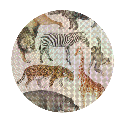 Safari Animals Collection - Circle Sticker by Gal Design