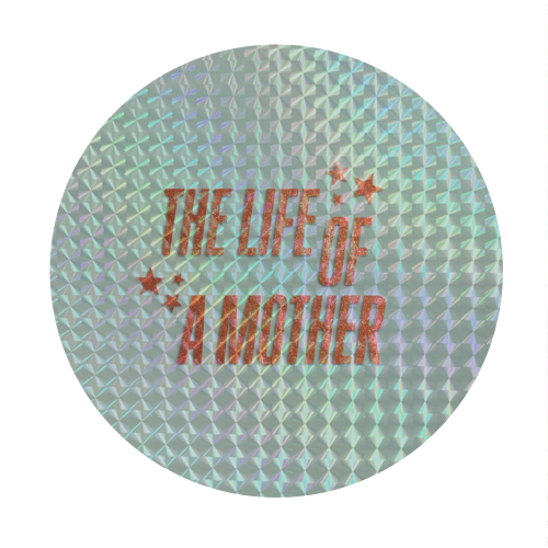 Showgirl teal the life of a mother typography - Circle Sticker by The Girl Next Draw