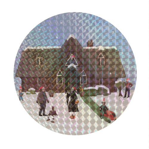 Horror Christmas - Circle Sticker by The Queer Store