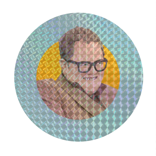 Alan Carr - Circle Sticker by Pink and Pip