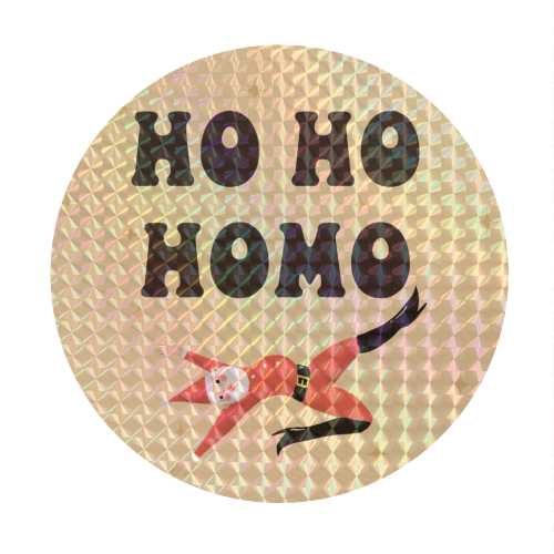 Yassified Santa - Circle Sticker by The Queer Store