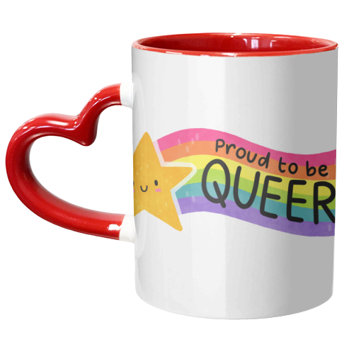 Proud to be Queer - unique mug by Loren Grosvenor