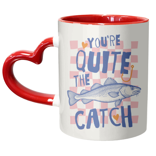 You're Quite The Catch - unique mug by Claire Atwood
