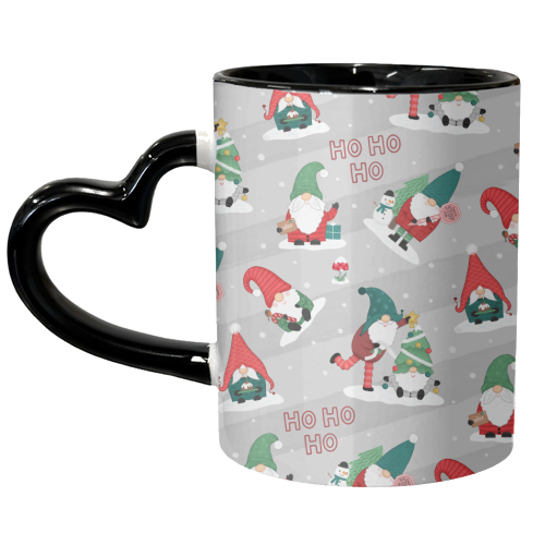 Gnome pattern - unique mug by Loren Grosvenor