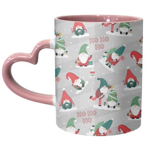 Gnome pattern - unique mug by Loren Grosvenor