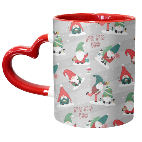 Gnome pattern - unique mug by Loren Grosvenor