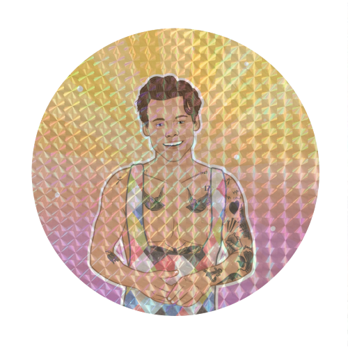 Party in Styles - Circle Sticker by Loren Grosvenor