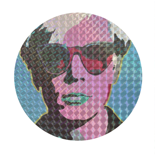 Andy Warhol - Circle Sticker by Kirstie Taylor