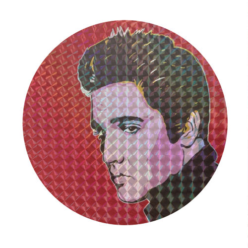 Elvis - Circle Sticker by Kirstie Taylor
