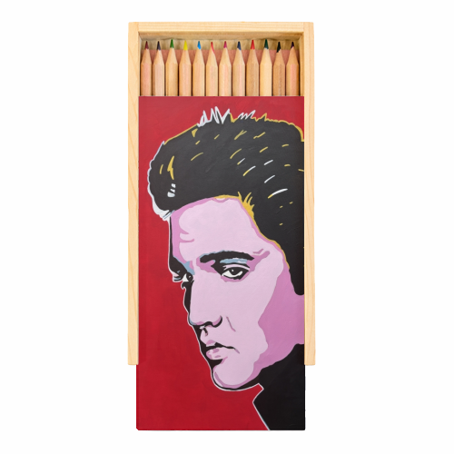 Elvis - Coloured Pencils with Box by Kirstie Taylor