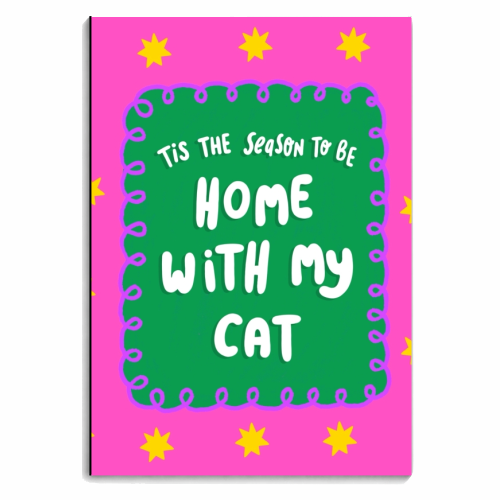 Home With My Cat - personalised A4, A5, A6 notebook by The Paper Tail