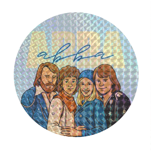 ABBA - Circle Sticker by Ms Doodle