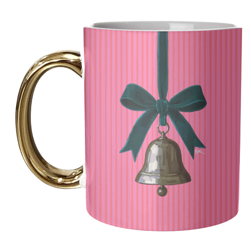A Christmas Silver Bell - unique mug by Beverley Rae