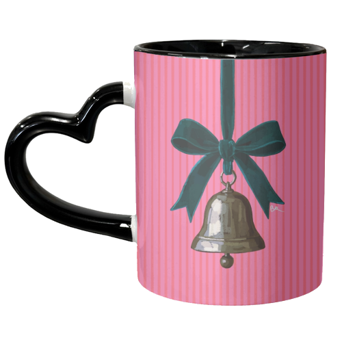 A Christmas Silver Bell - unique mug by Beverley Rae