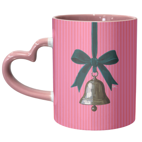 A Christmas Silver Bell - unique mug by Beverley Rae