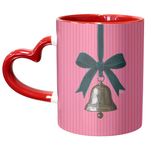 A Christmas Silver Bell - unique mug by Beverley Rae