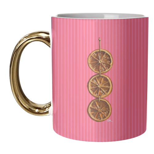 Christmas Dried Oranges - unique mug by Beverley Rae